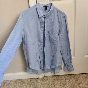 Forever 21 Women's Blue Button Down